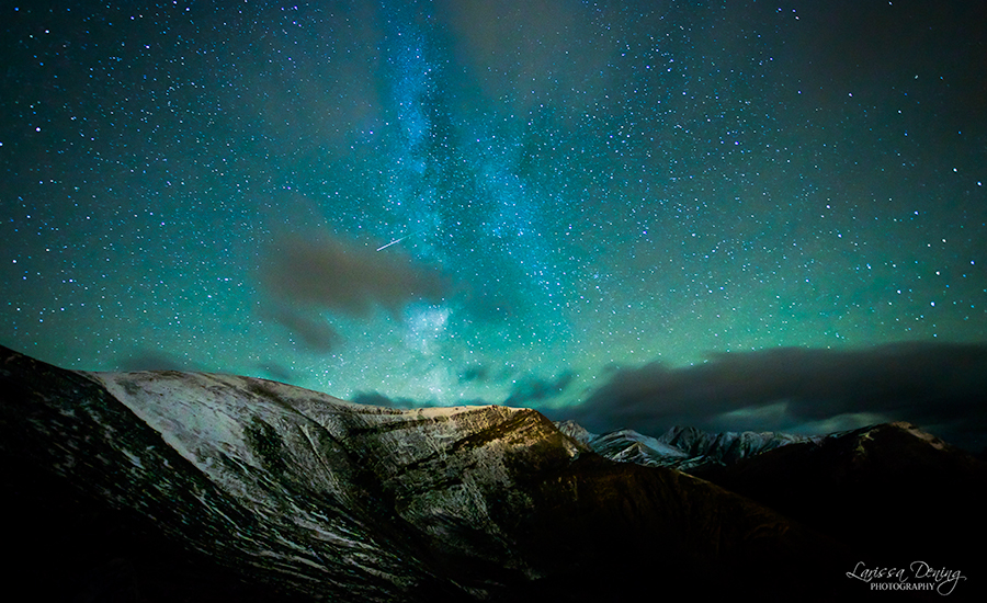 Milky Way over Whistler Mountain, Jasper, Canada