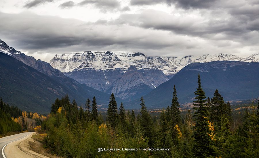 Driving towards Mount Robson