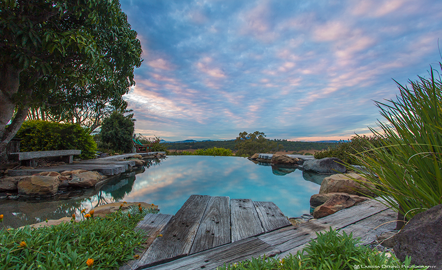 Sunrise by the infinity pool, Spicers Retreat, Hidden Vale
