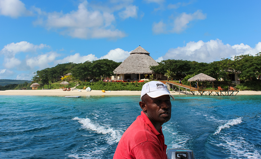 Leaving the resort to spend the day on a secluded island, Vanuatu