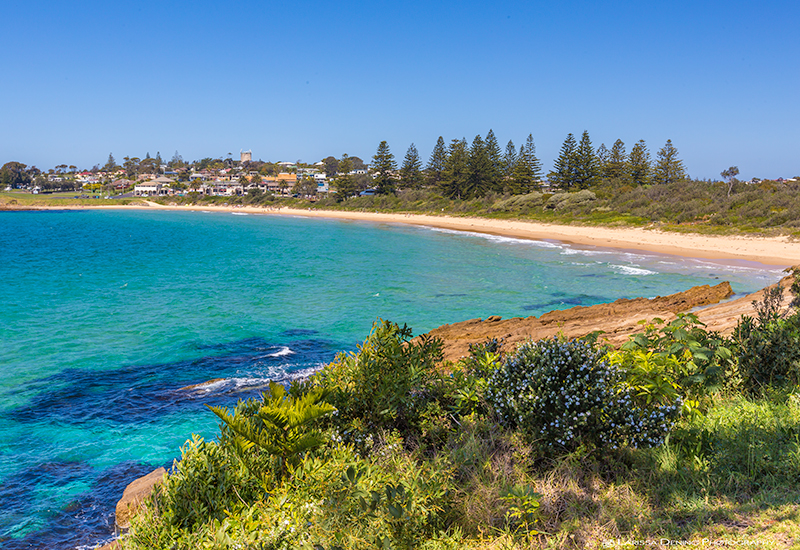 Overlooking Horseshoe Bay and the town of Bermagui, NSW