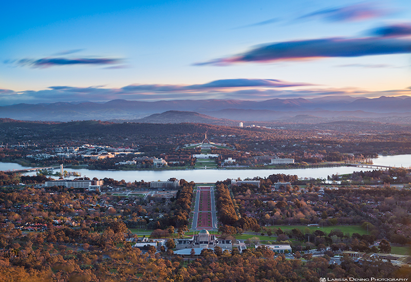 Sunset from Mount Ainslie Lookout, Canberra