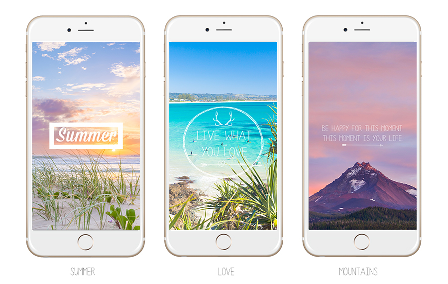 Three different wallpapers for your iPhone 6