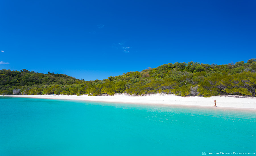 Arriving at the turquoise paradise that is Whitehaven Beach, QLD