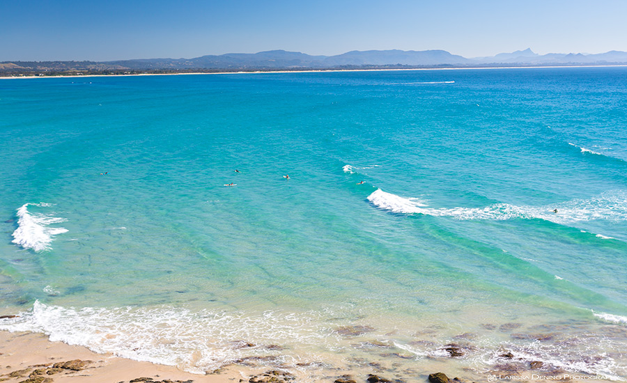 View looking over the bay at Wategoes, Byron Bay