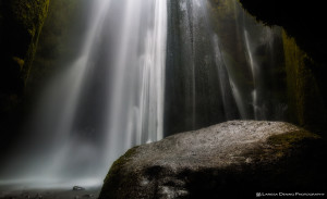 The secret waterfall known as Gljufrabui, Iceland