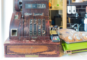 Even the cash register in the cafe was old and eclectic!