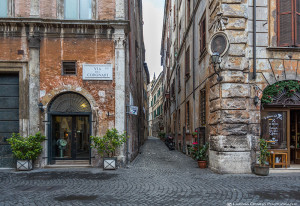 Gorgeous cafes hidden down cobblestone laneways, Rome, Italy