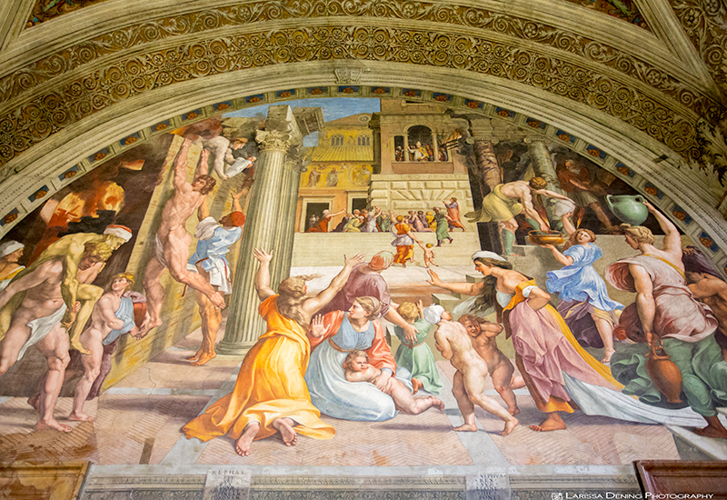 The Stanza dell'Incendio in Raphael Rooms, Vatican Museum, Rome, Italy