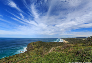 Gorgeous views over Teewah Beach from Double Island Point