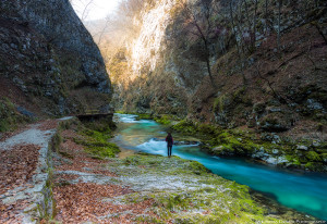 Taking in the beauty of Vintgar Gorge, Slovenia