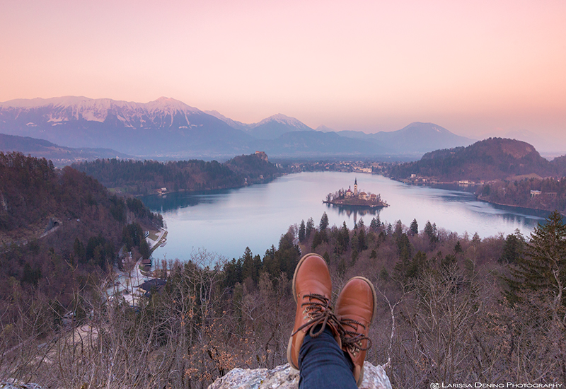 View from Ojstica over Lake Bled, Slovenia