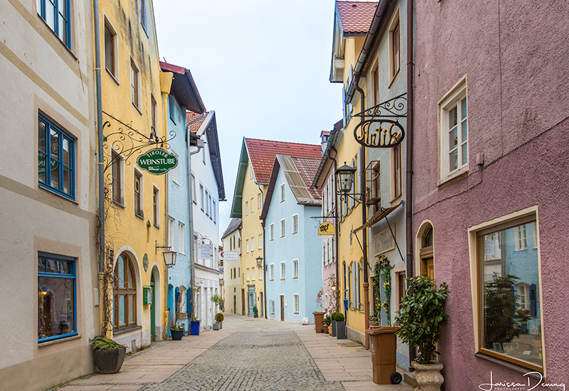 The beautiful town of Fussen, Germany