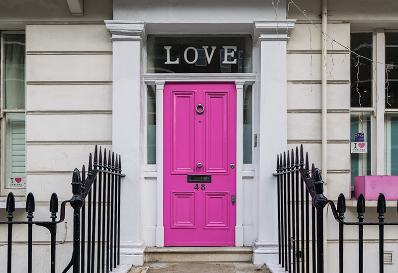 The LOVE door, Chelsea, London