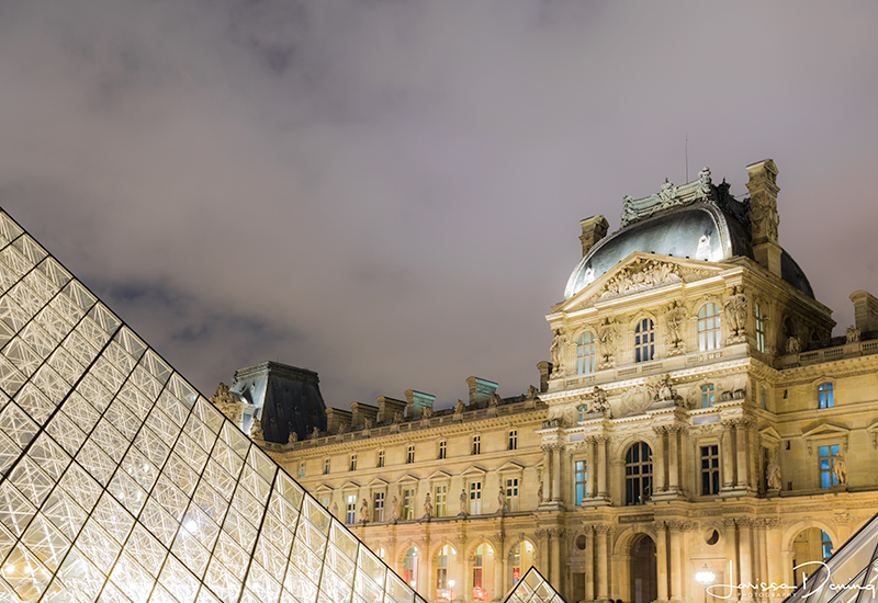 The Louvre at night, Paris