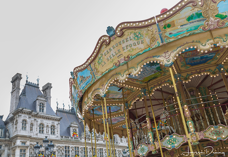 The prettiest carousel of them all at Hotel De Ville, Paris