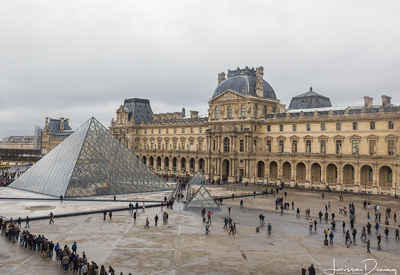 View from the window of one of the wings of the Louvre, Paris
