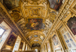 Beautiful artwork inside The Louvre, Paris