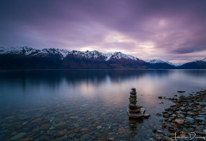 My impressive rock stack at Glenorchy, New Zealand
