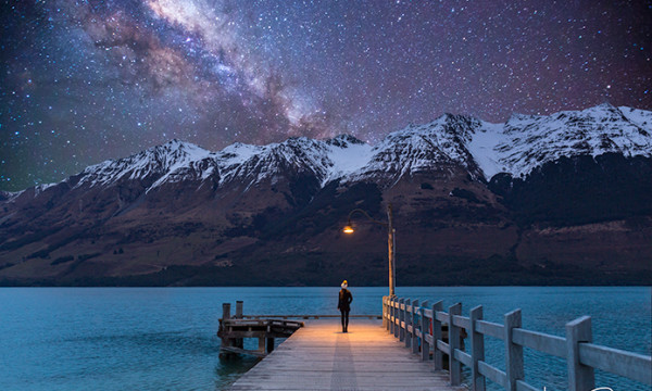 Milky Way over Glenorchy Jetty, New Zealand