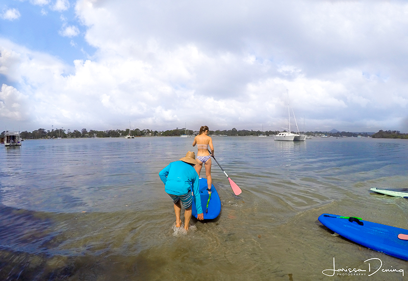 Testing out my supping skilz! Noosa River, Noosa