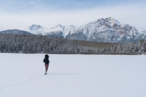 Snow Shoeing, Patricia Lake, Jasper National Park
