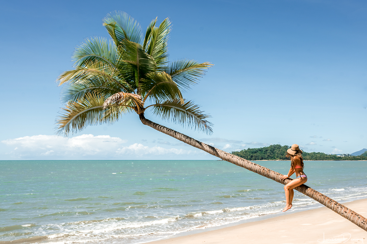 Coconut Tree Selfie, Clifton Beach, Tropical North Queensland