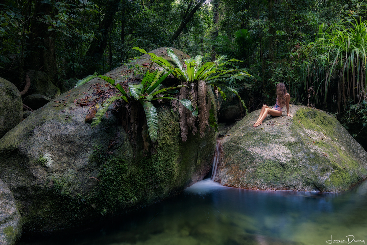 Soaking up this amazing place, Mossman Gorge, Tropical North Queensland